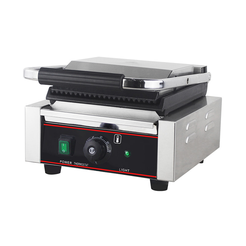Mesin Dapur Panggangan Panini Listrik Komersial Stainless Steel